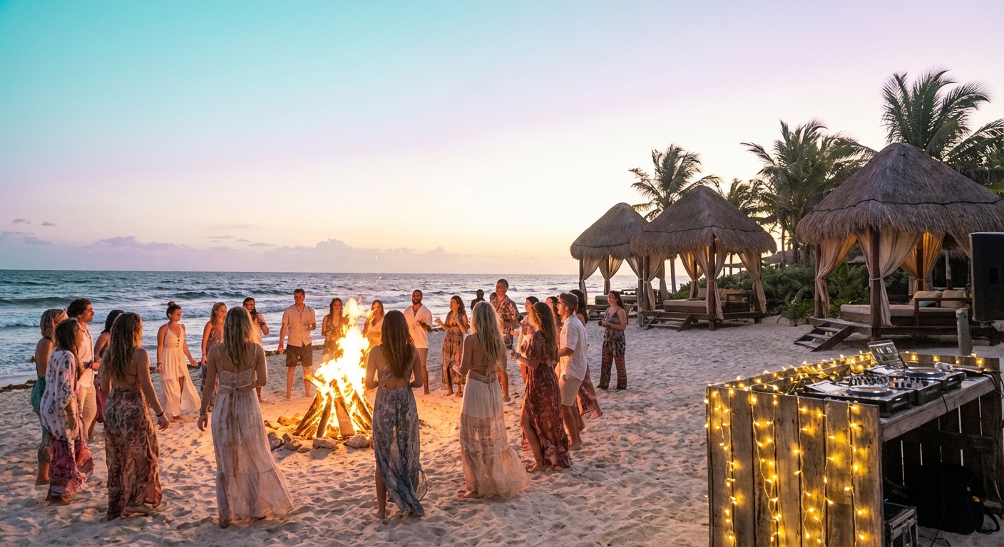 Beach bonfire afterparty